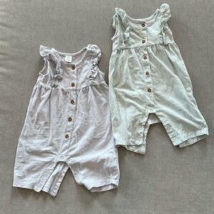 (2) Nordstrom Ruffle bodysuits sz 3 months